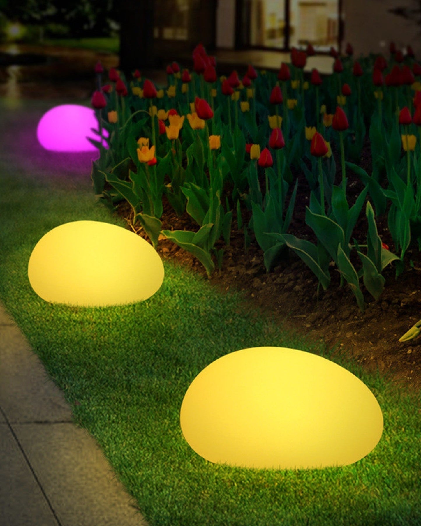 Colorful Outdoor Solar Powered Lamp