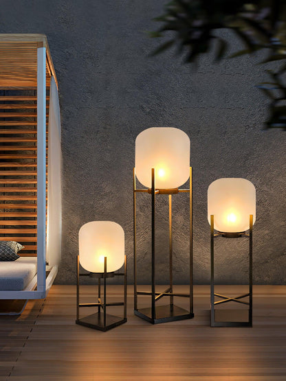 Bright Solar Garden Lamp Stainless Steel Glass