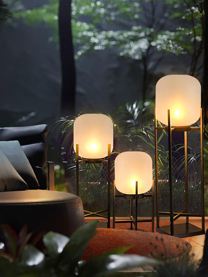 Bright Solar Garden Lamp Stainless Steel Glass