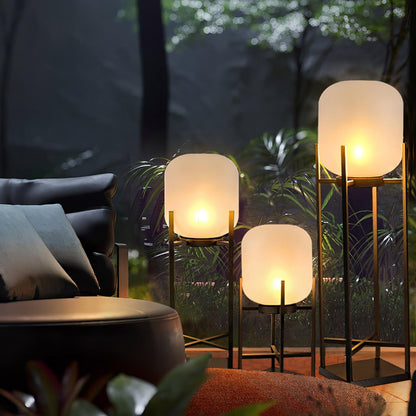 Bright Solar Garden Lamp Stainless Steel Glass