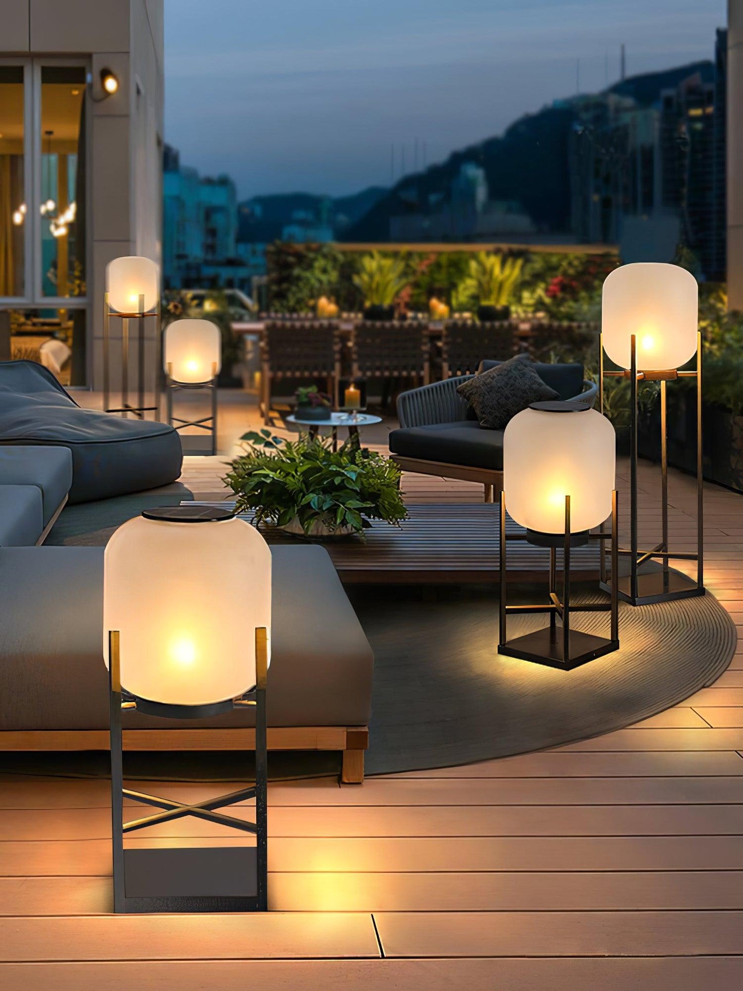 Bright Solar Garden Lamp Stainless Steel Glass