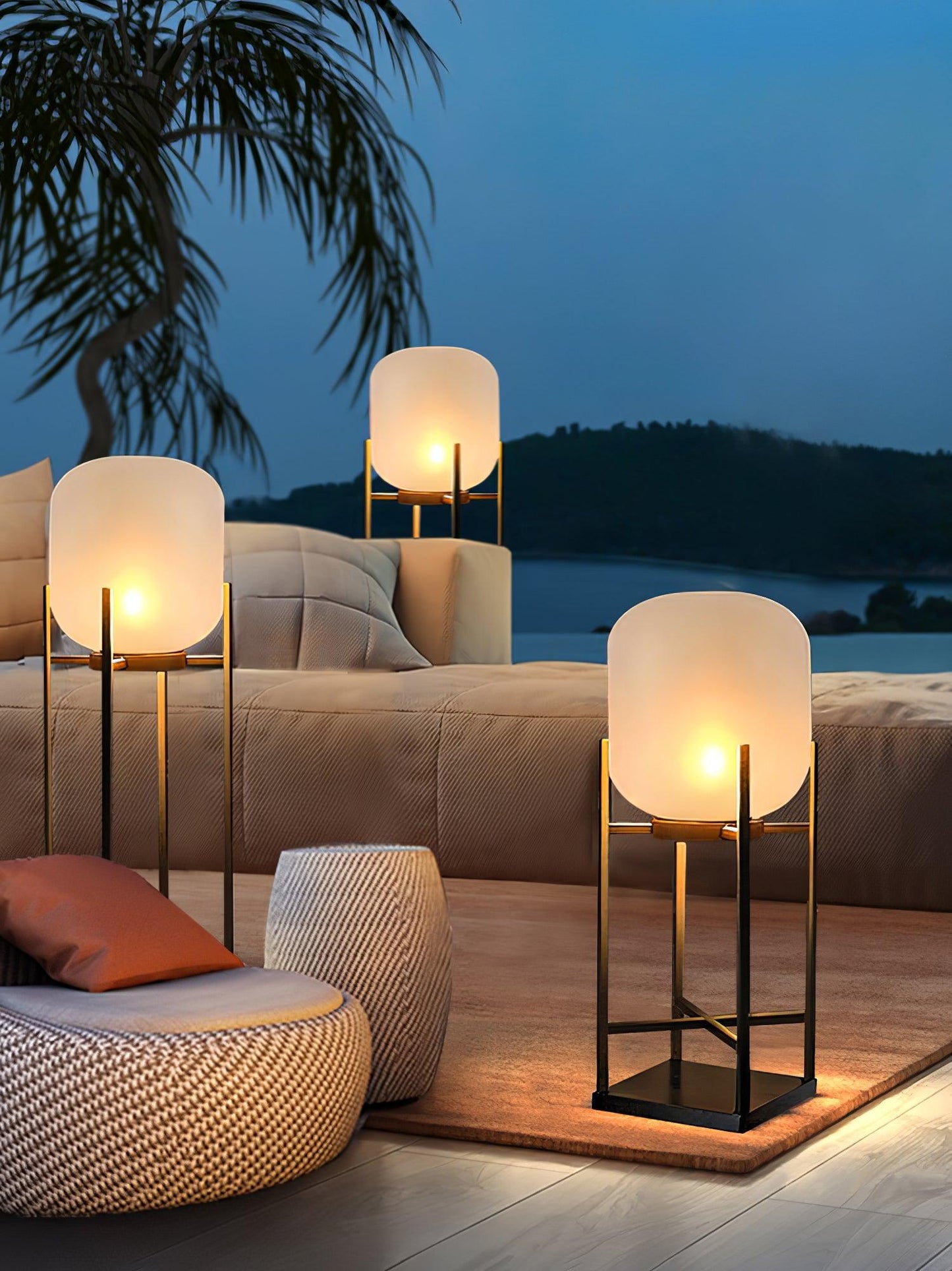 Bright Solar Garden Lamp Stainless Steel Glass