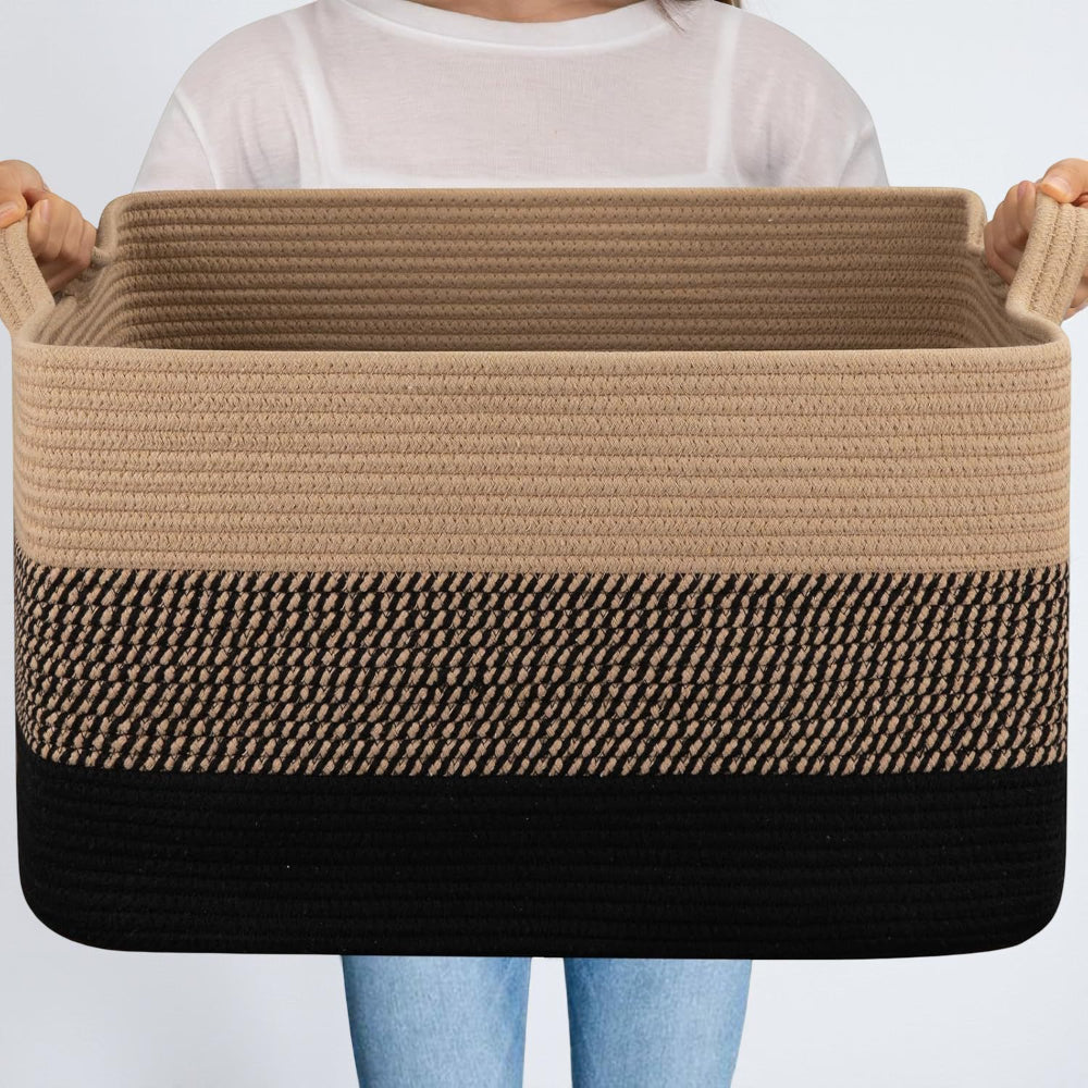 Big Wicker Laundry Hamper with Carry Handles