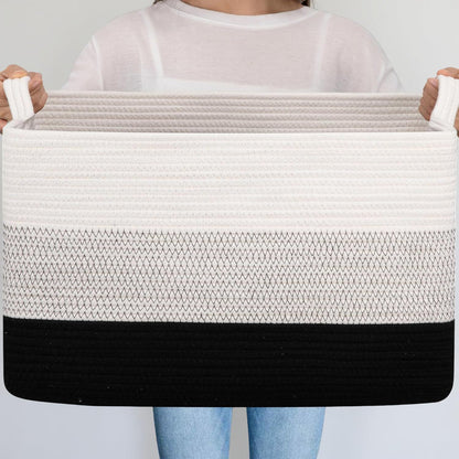 Big Wicker Laundry Hamper with Carry Handles - Lusomart