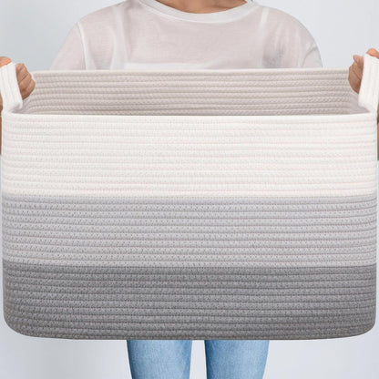 Big Wicker Laundry Hamper with Carry Handles