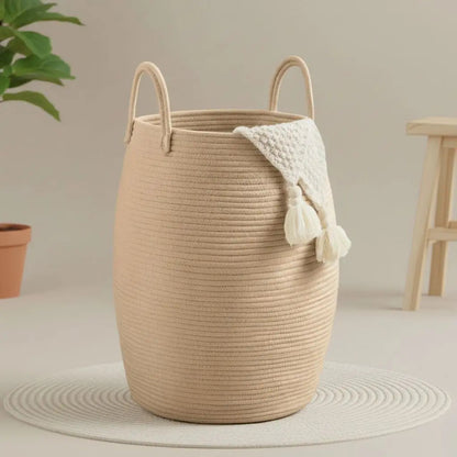 Natural Fiber Wicker Laundry Hamper - Lusomart