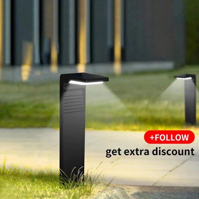 Outdoor Corner Solar Powered Garden Lamp