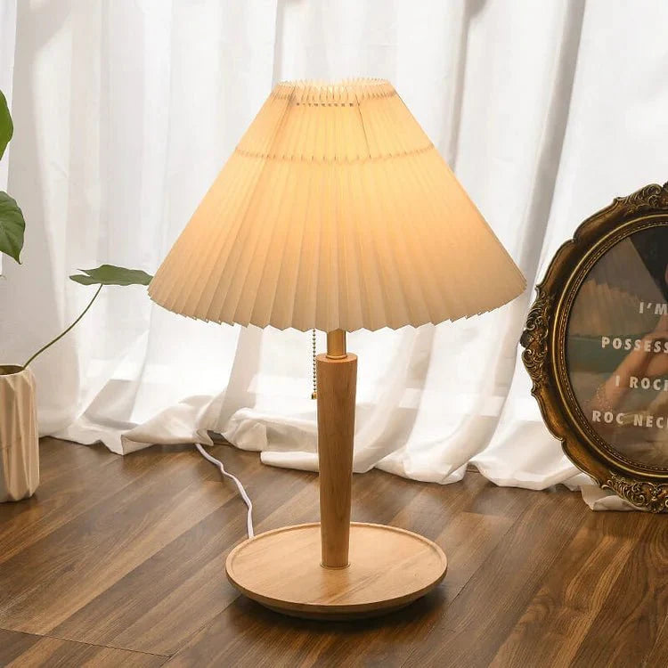 Lea Vintage Wooden Table Lamp 7