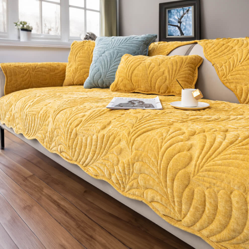 Soft Fabric Sofa Protector Anti Scratch Slip Resistant Cover