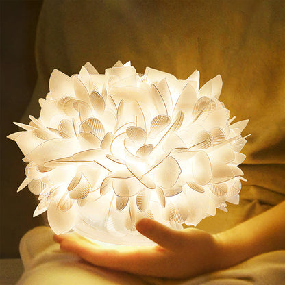 LeafGlow – Contemporary Table Lamp with Floral Petal Accent 3