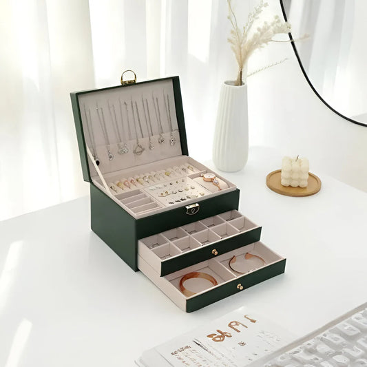 Luxury Wooden Stackable Jewelry Storage Box - Lusomart