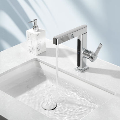 Stainless Steel Single Handle Kitchen Faucet With Temp Control