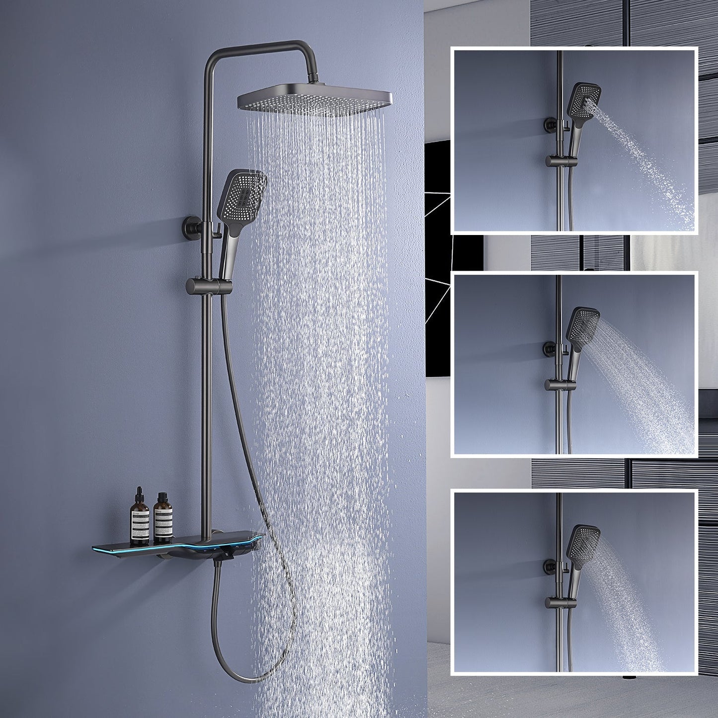 Colorful LED Shower Head With Temperature Display