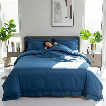 Gray Plush Duvet Cover Set With Simple Chic Bedding