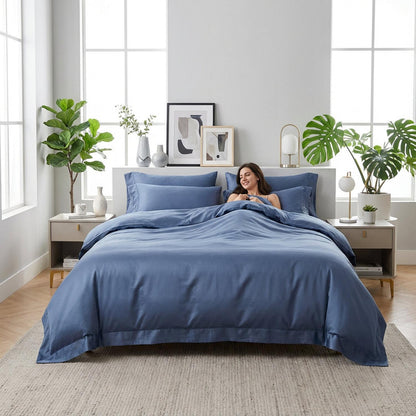 Gray Plush Duvet Cover Set With Simple Chic Bedding