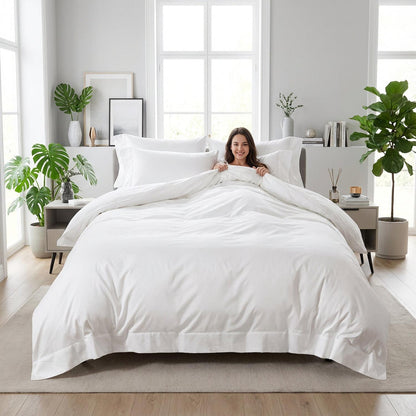 Gray Plush Duvet Cover Set With Simple Chic Bedding