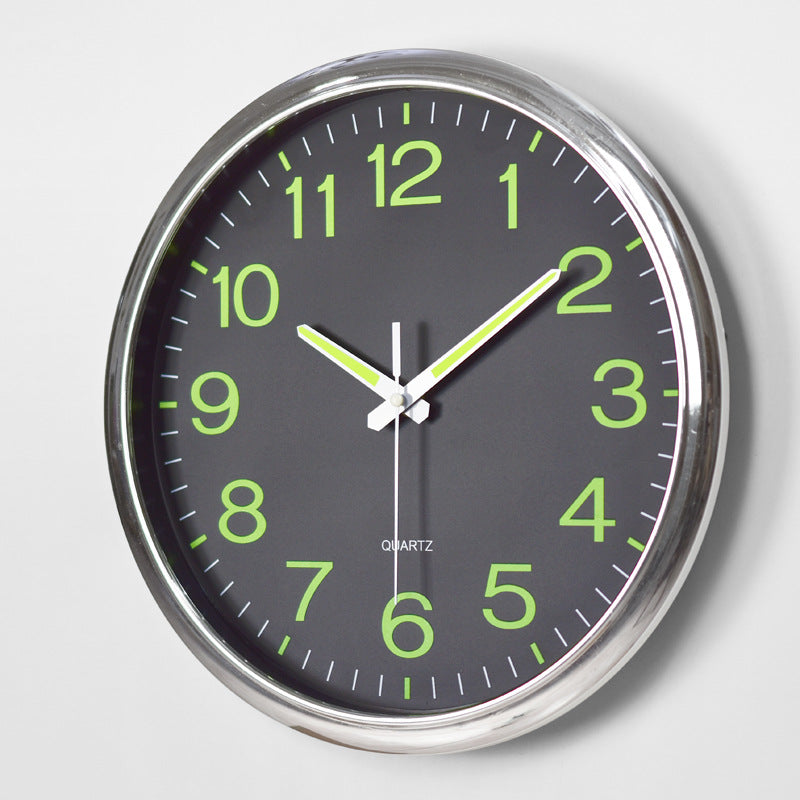 Shiny Stone Round Wall Timepiece