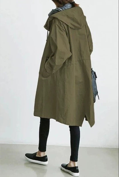 Lightweight Women’s Waterproof Raincoat with Hood – Casual Outdoor Windbreaker Jacket 2