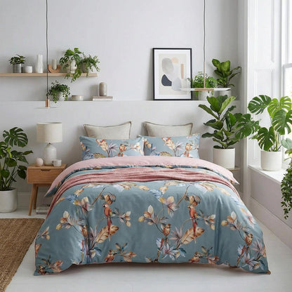 Colorful Bird Pattern Soft Cotton Bedding Set