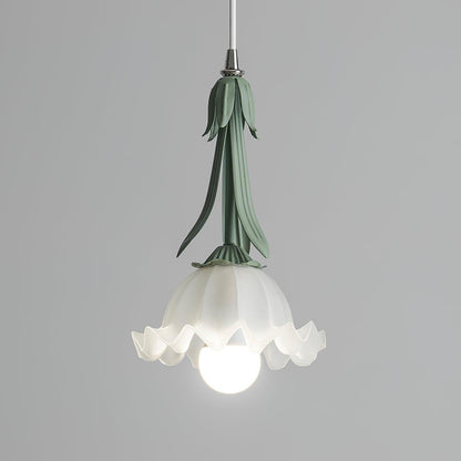 Delicate Flower Pendant Light With Warm Glow
