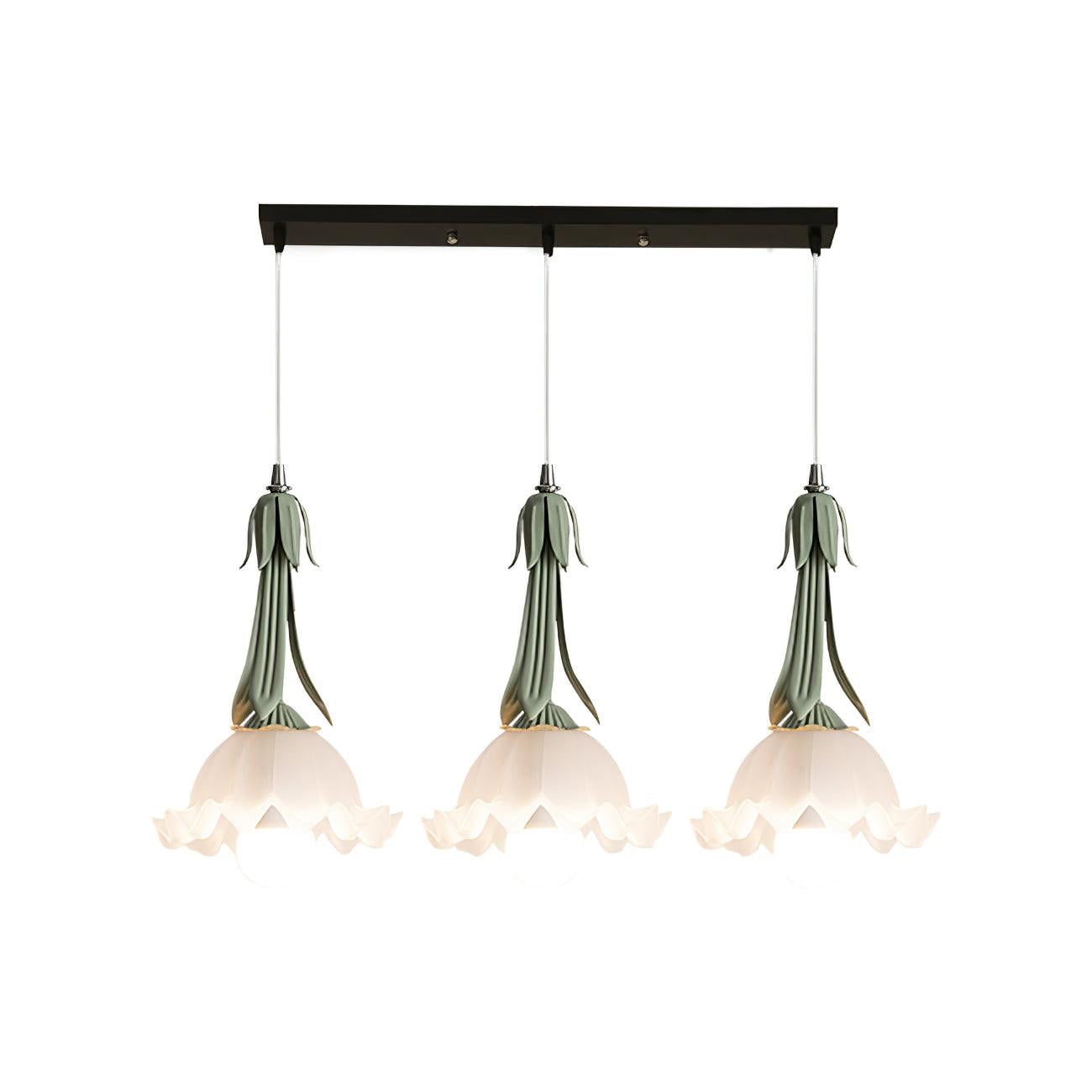 Delicate Flower Pendant Light With Warm Glow
