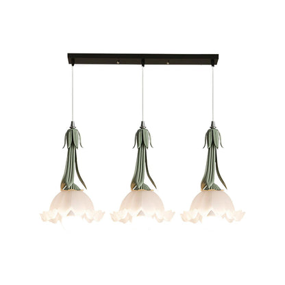 Delicate Flower Pendant Light With Warm Glow