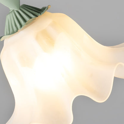 Delicate Flower Pendant Light With Warm Glow
