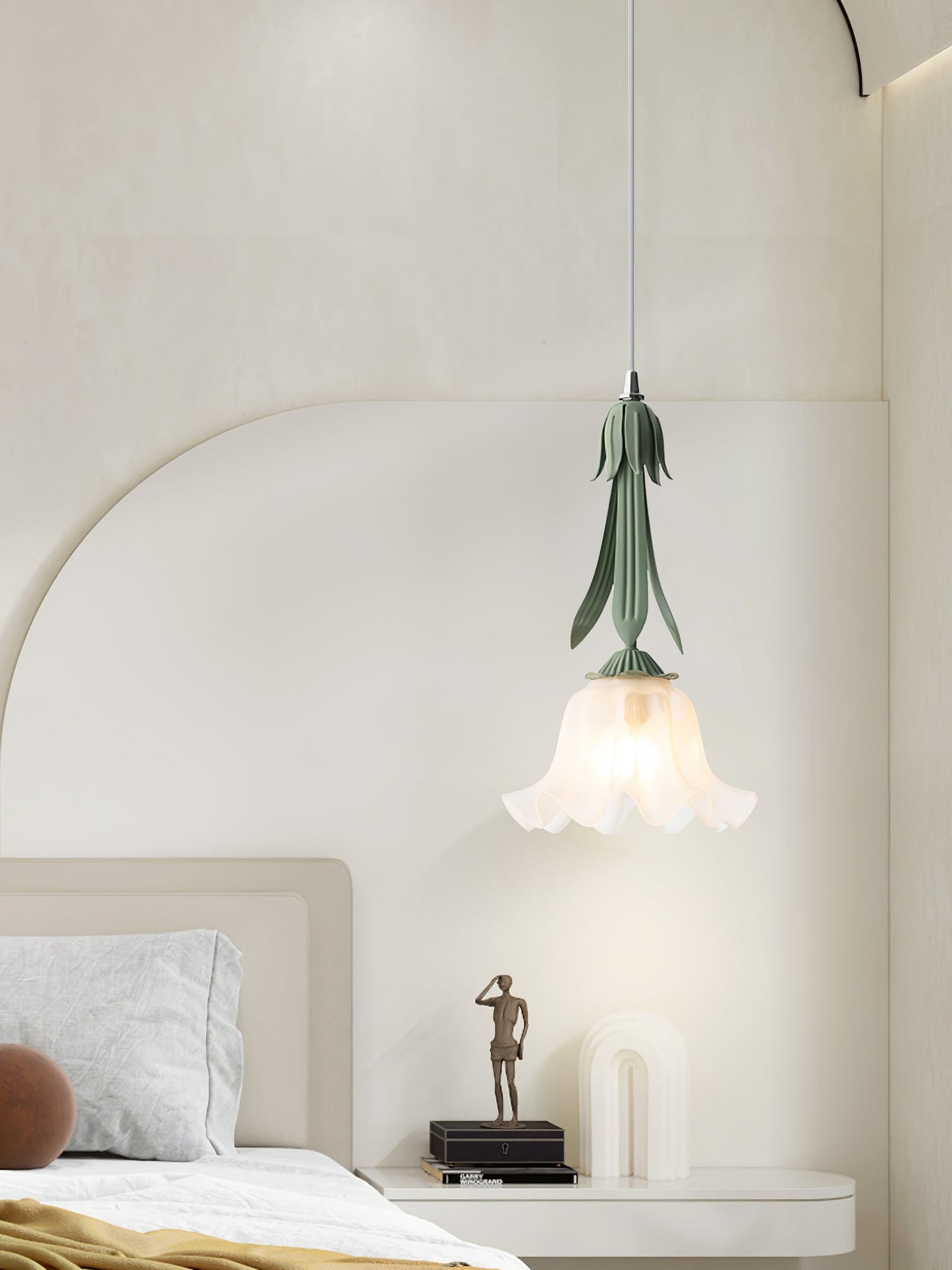 Delicate Flower Pendant Light With Warm Glow