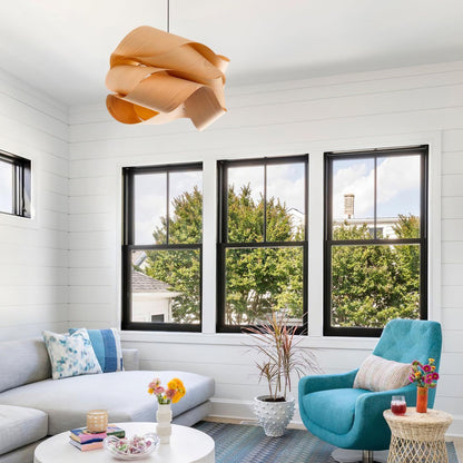 Rustic Wooden Hanging Light for Living Room