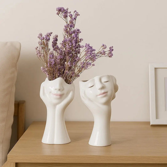 Decorative Floral Wall Face Planter - Lusomart