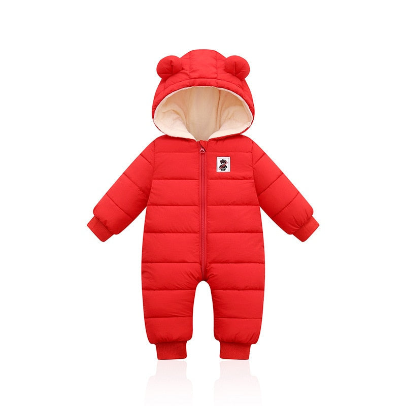 Little Baby Winter Romper | With cute bear ears 1