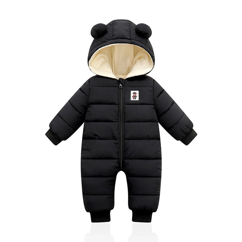 Little Baby Winter Romper | With cute bear ears 10