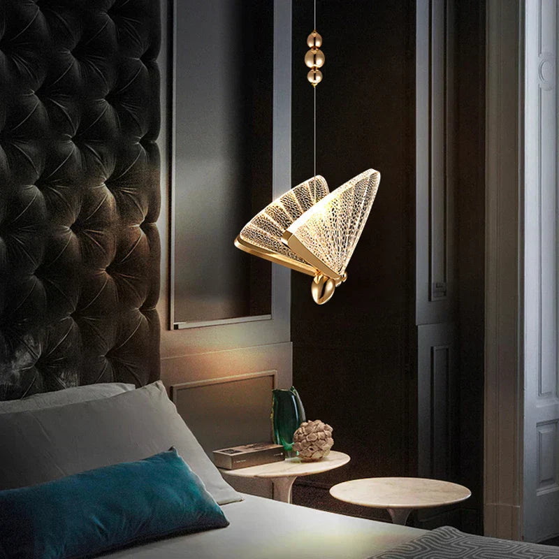 Colorful Glass Butterfly Pendant Light Fixture - Lusomart