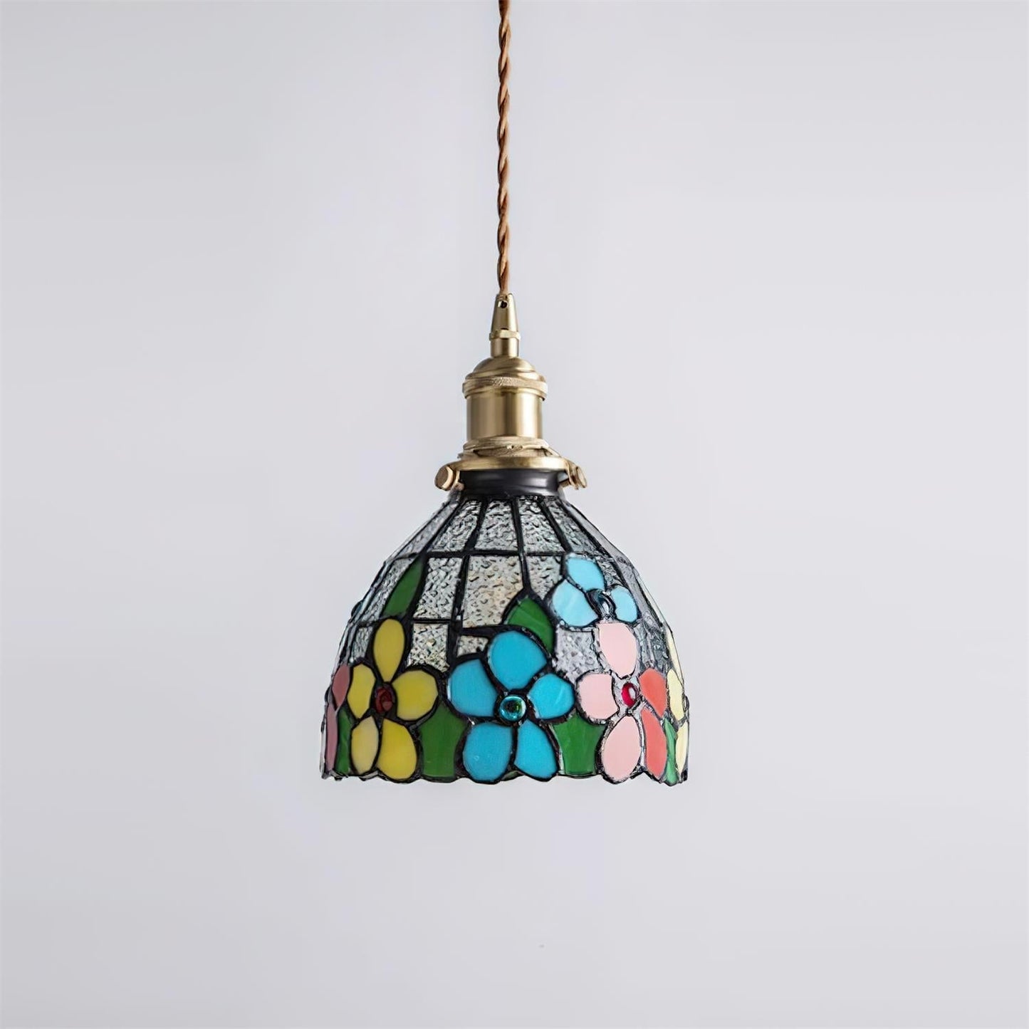 Beautiful Stained Glass Pendant Light Fixture - Lusomart