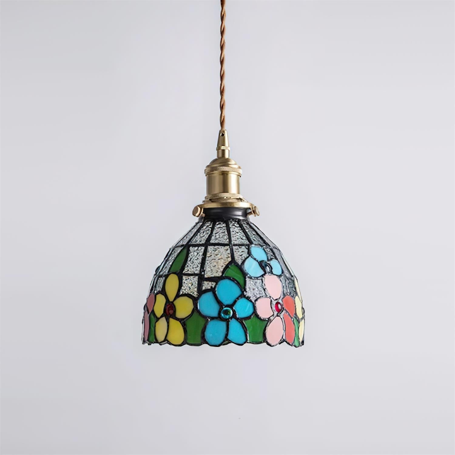 Beautiful Stained Glass Pendant Light Fixture - Lusomart