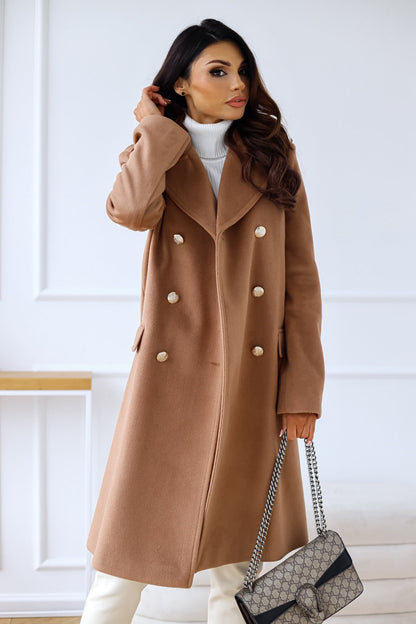 Loretta | Women's Winter Wool Coat – Chic Double-Breasted Trench Design 2