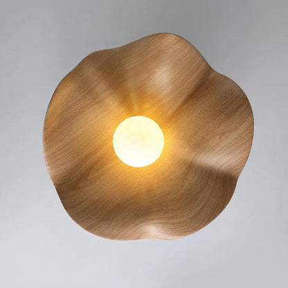 LotusGlow | Elegant Organic Resin Flush Mount Ceiling Light Fixture 2