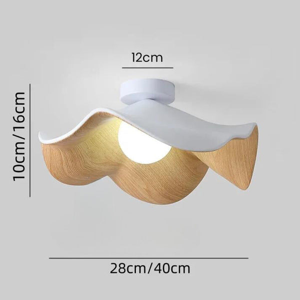 LotusGlow | Elegant Organic Resin Flush Mount Ceiling Light Fixture 7