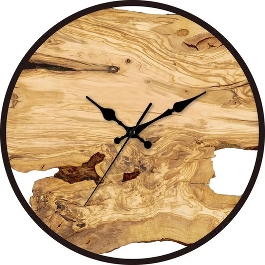 Farmhouse Style Wood Wall Clock - Lusomart