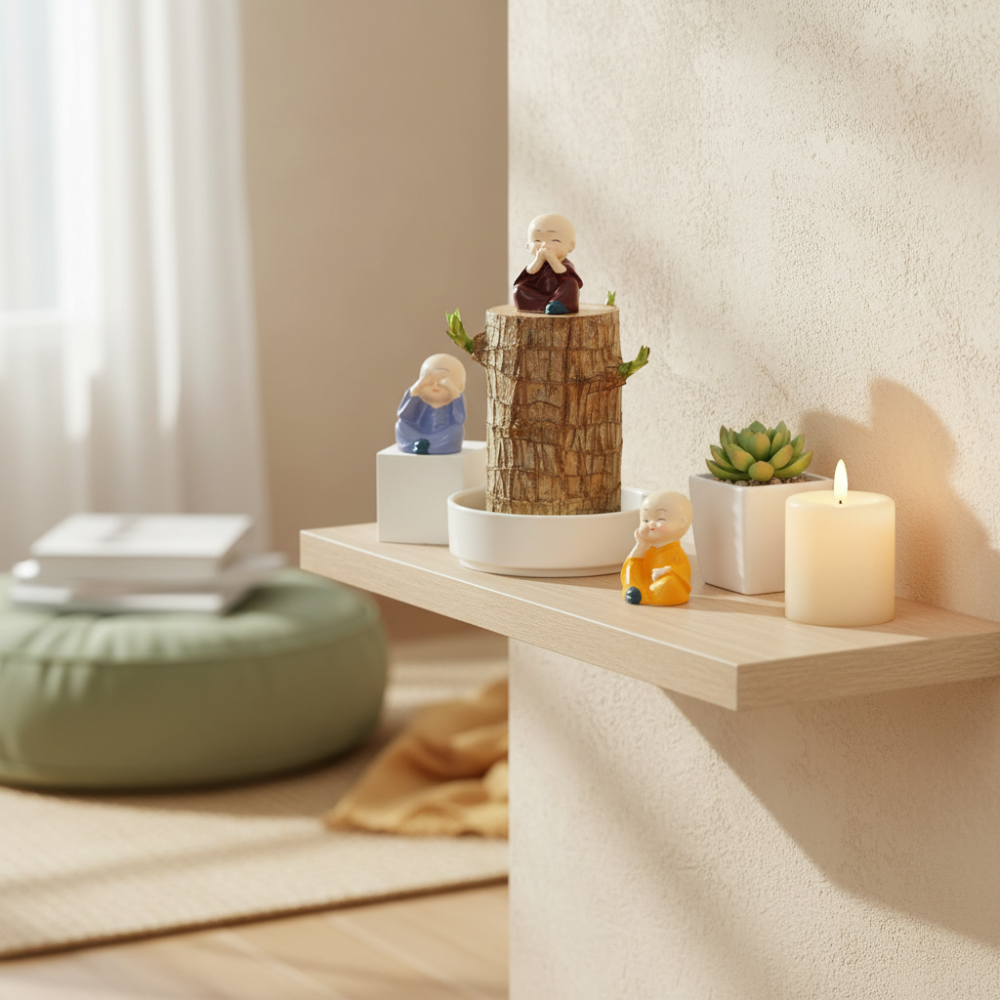 Natural Bamboo Plant in Ceramic Planter Air Freshener