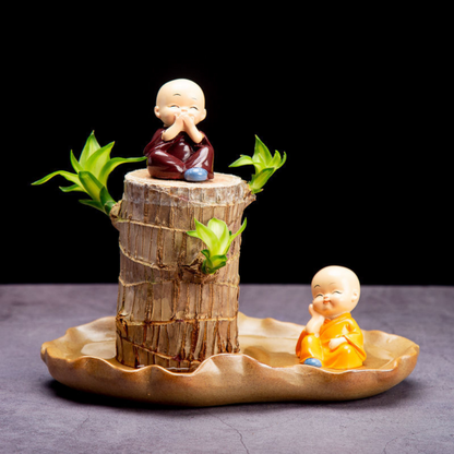 Natural Bamboo Plant in Ceramic Planter Air Freshener