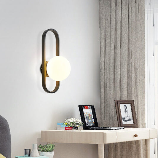 Soft Round Glass Wall Light with Warm Ambient Glow - Lusomart