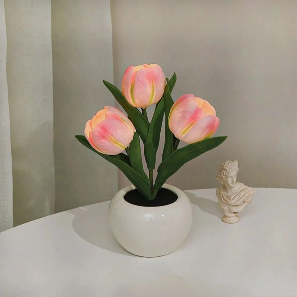 LumaPort | LED Table Lamp with Floral Pot Design for Modern Home Decoration 1