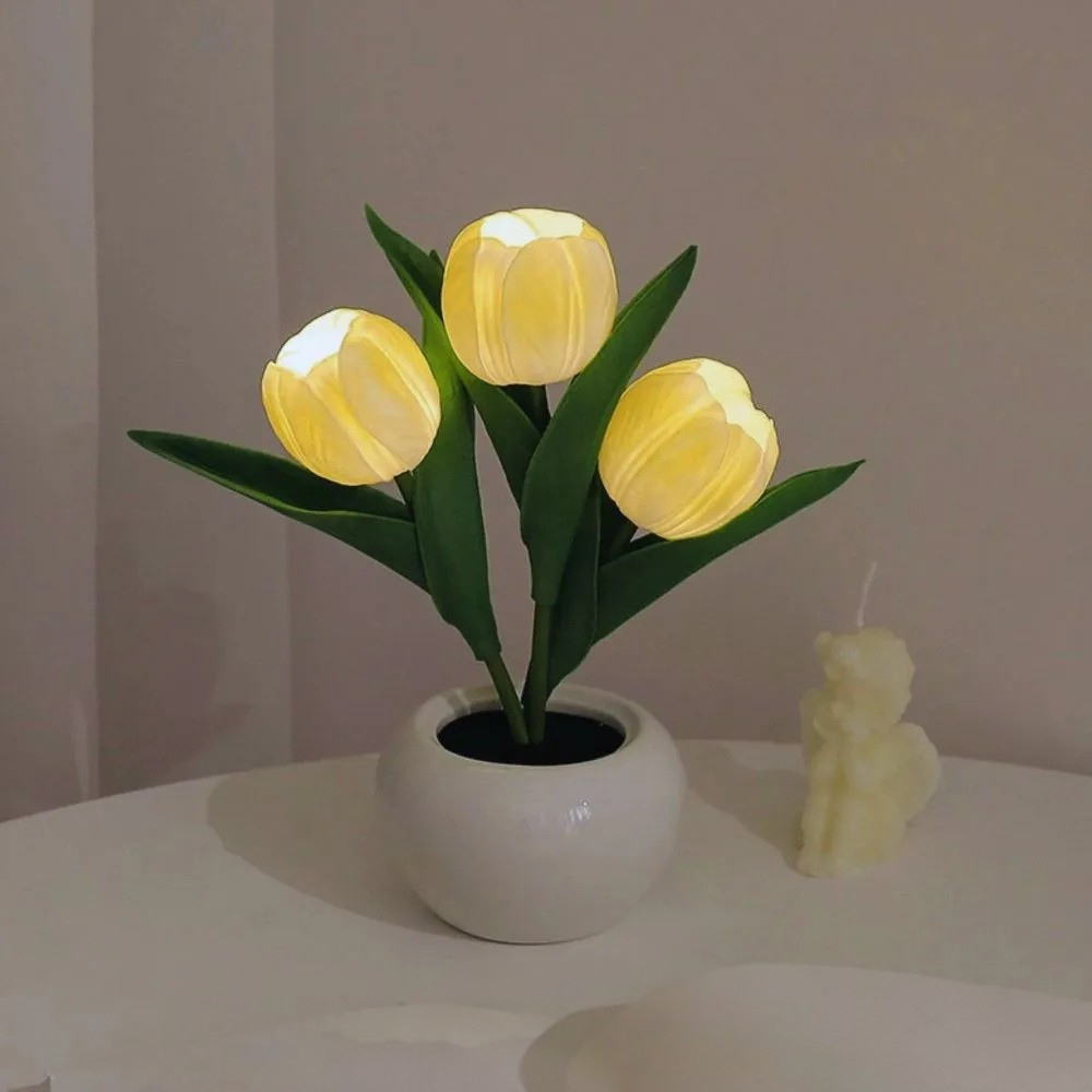 LumaPort | LED Table Lamp with Floral Pot Design for Modern Home Decoration 5