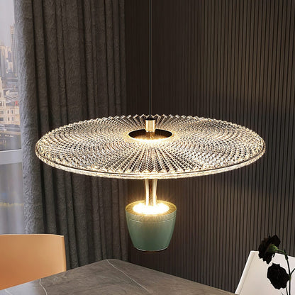 Contemporary Glass Drop LED Pendant Light