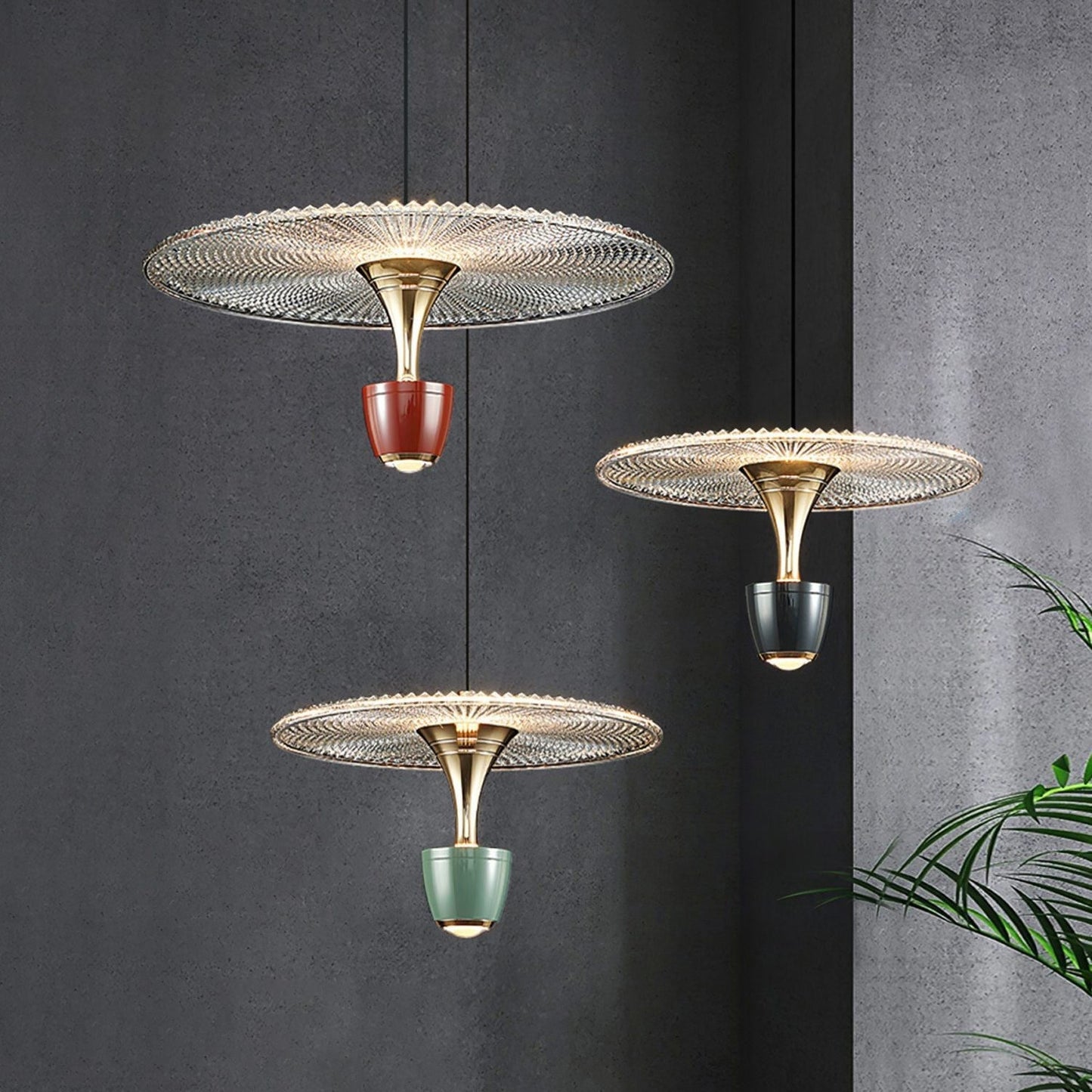 Contemporary Glass Drop LED Pendant Light