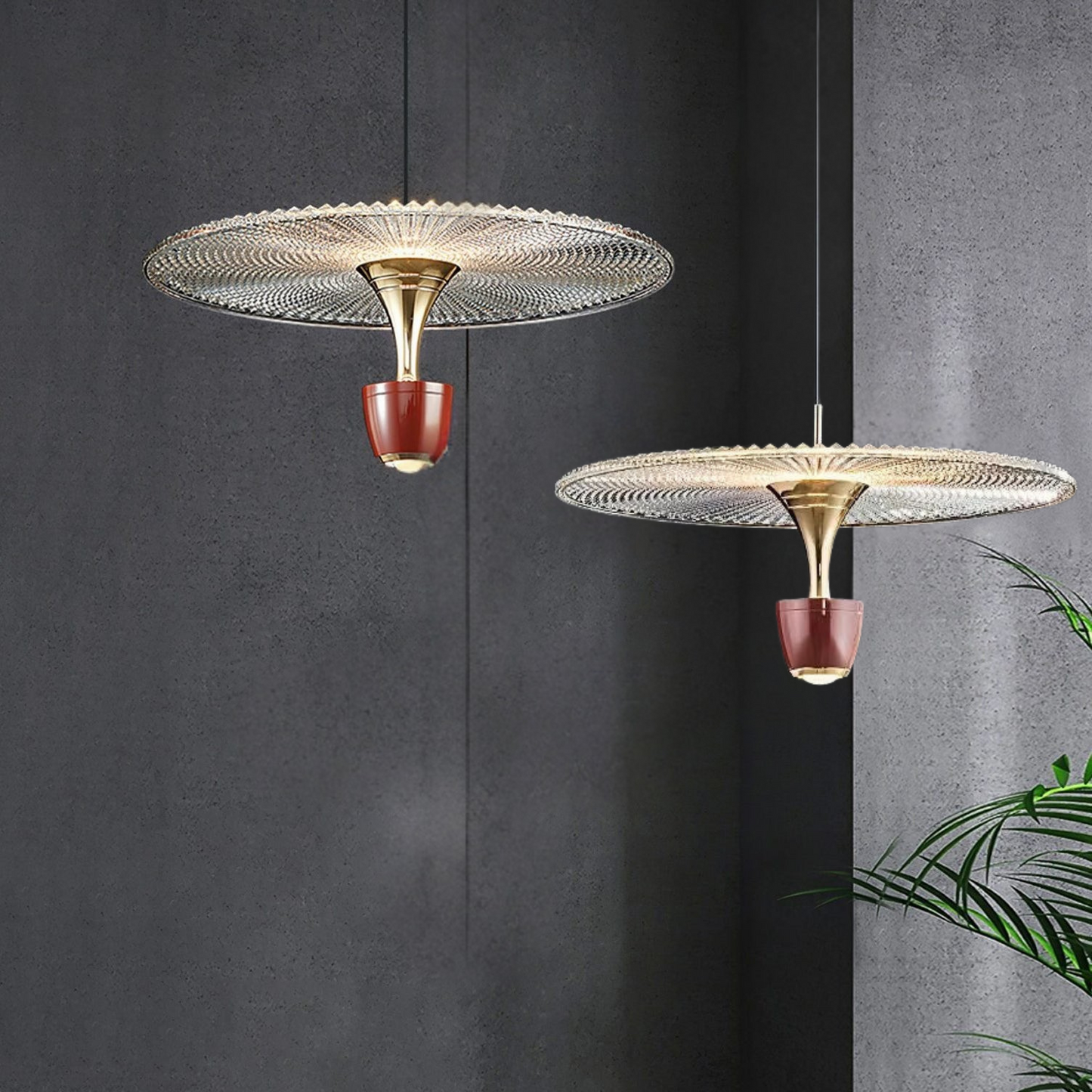 Contemporary Glass Drop LED Pendant Light