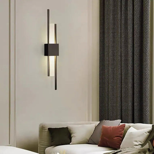Elegant Gold LED Wall Light with Warm Ambient Glow - Lusomart