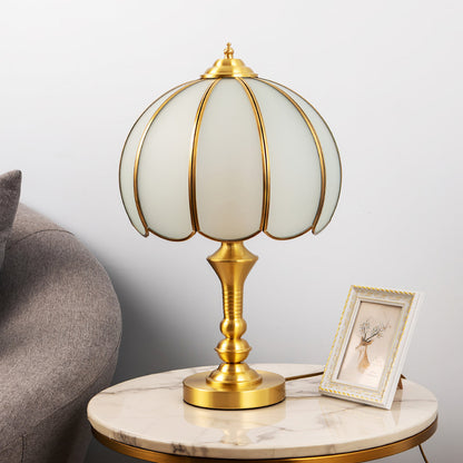 LumeWhite – Classic Brass and Glass Table Lamp 4