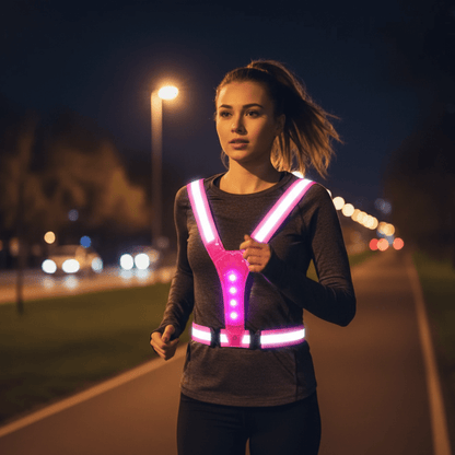Visible Reflective LED Running Jacket - Lusomart